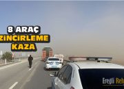 Kum fırtınası zincirleme kazaya neden oldu