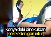 Konya’daki bir okuldan şoke eden görüntü