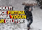 Önce Fırtına Sonra Yoğun Kar